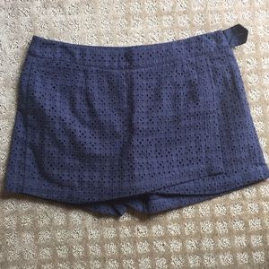 Navy eyelet skort
